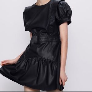 ZARA faux leather dress